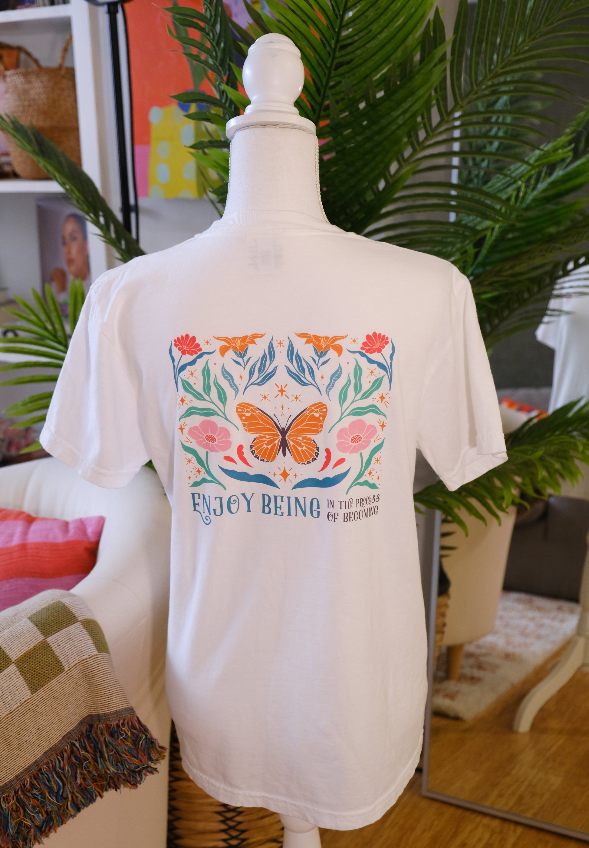 Enjoy Being in the Process of Becoming - White T-shirt
