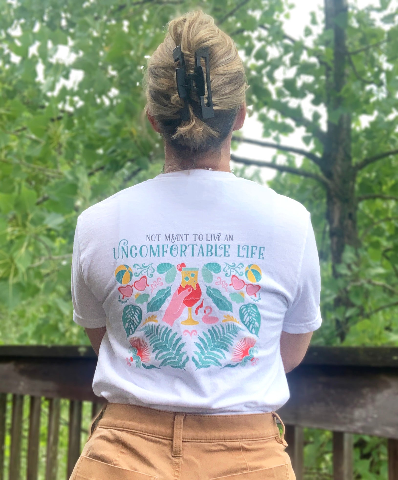 Not Meant to Live an Uncomfortable Life - White T-shirt