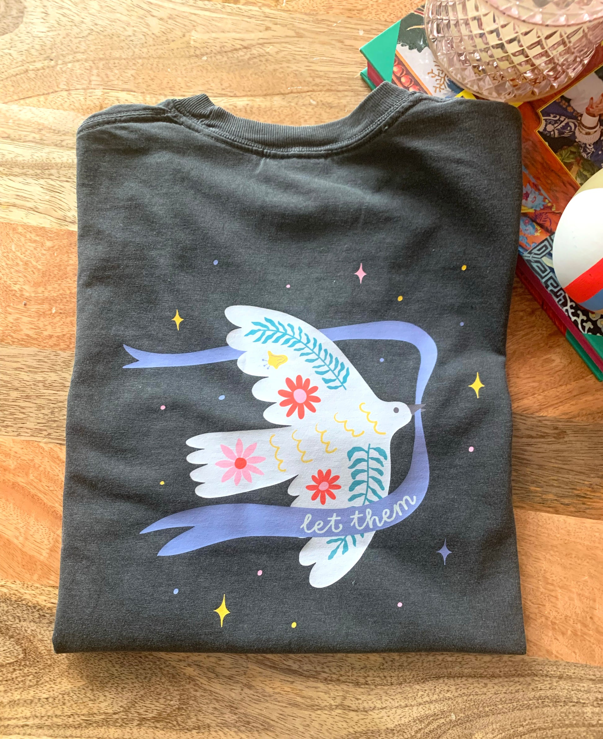 Let Them - Peace Dove - Gray T-shirt