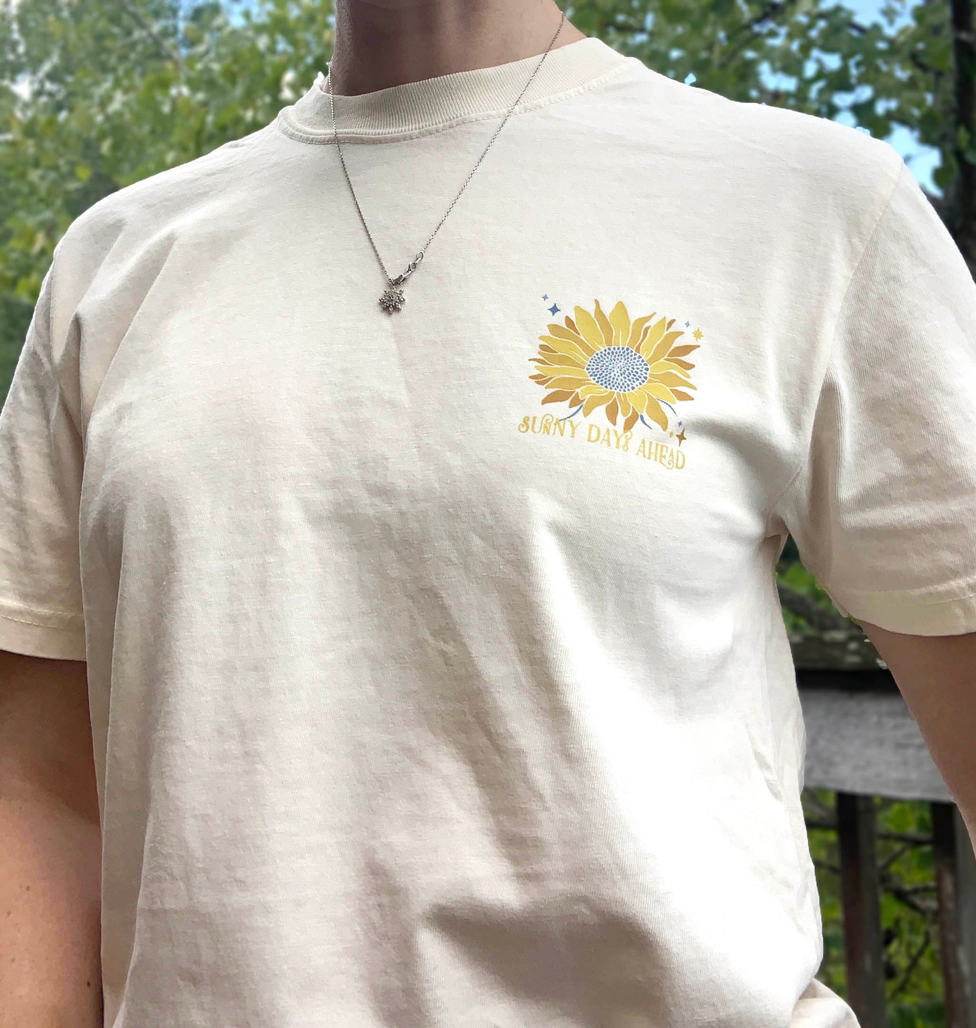 Sunny Days Ahead, Sunflower - Ivory/Tan T-shirt