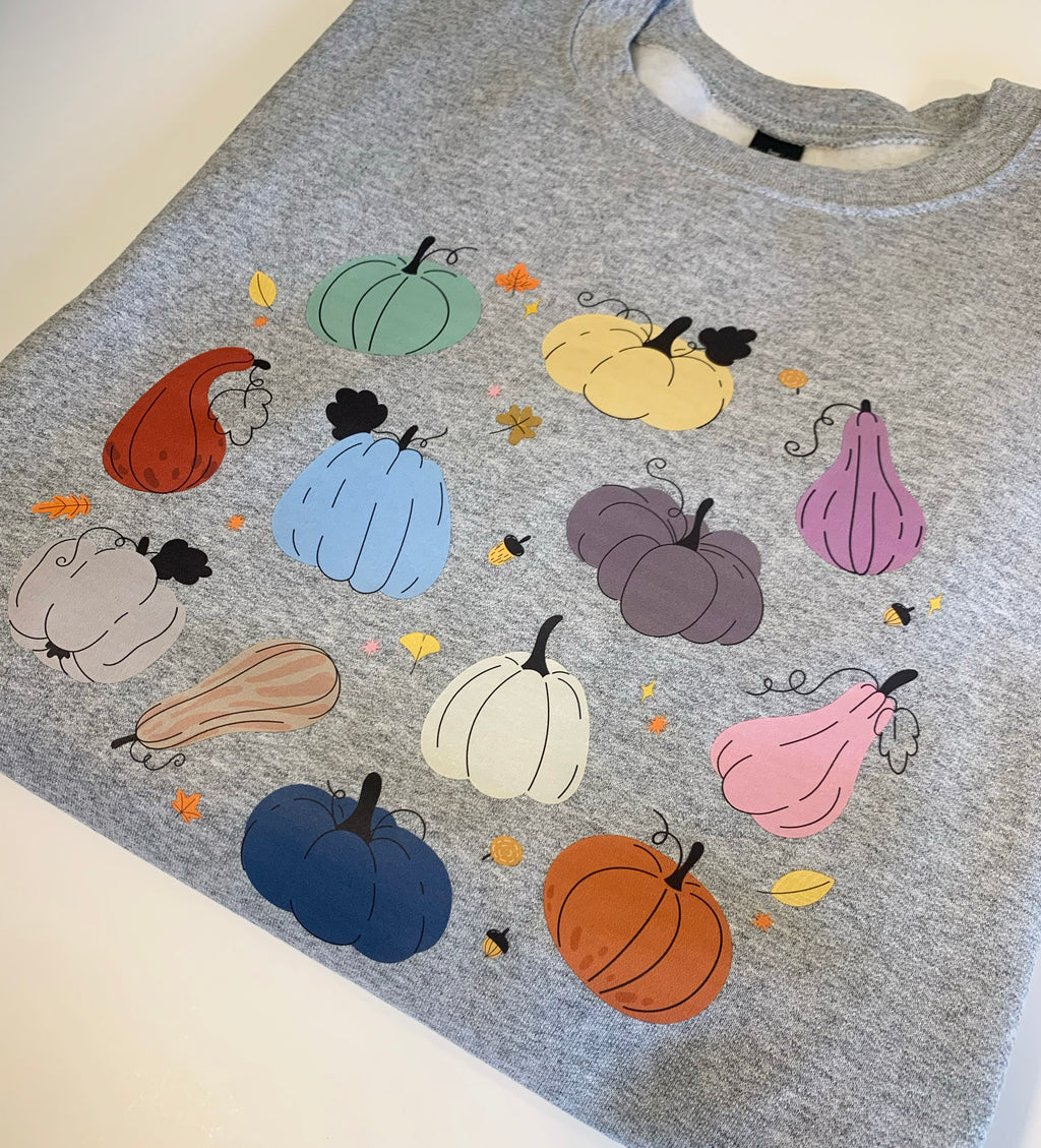 Eras Pumpkins Sweatshirt - Fall Gray