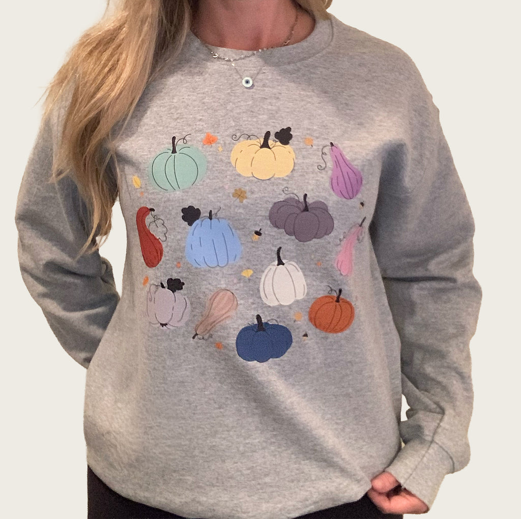 Eras Pumpkins Sweatshirt - Fall Gray