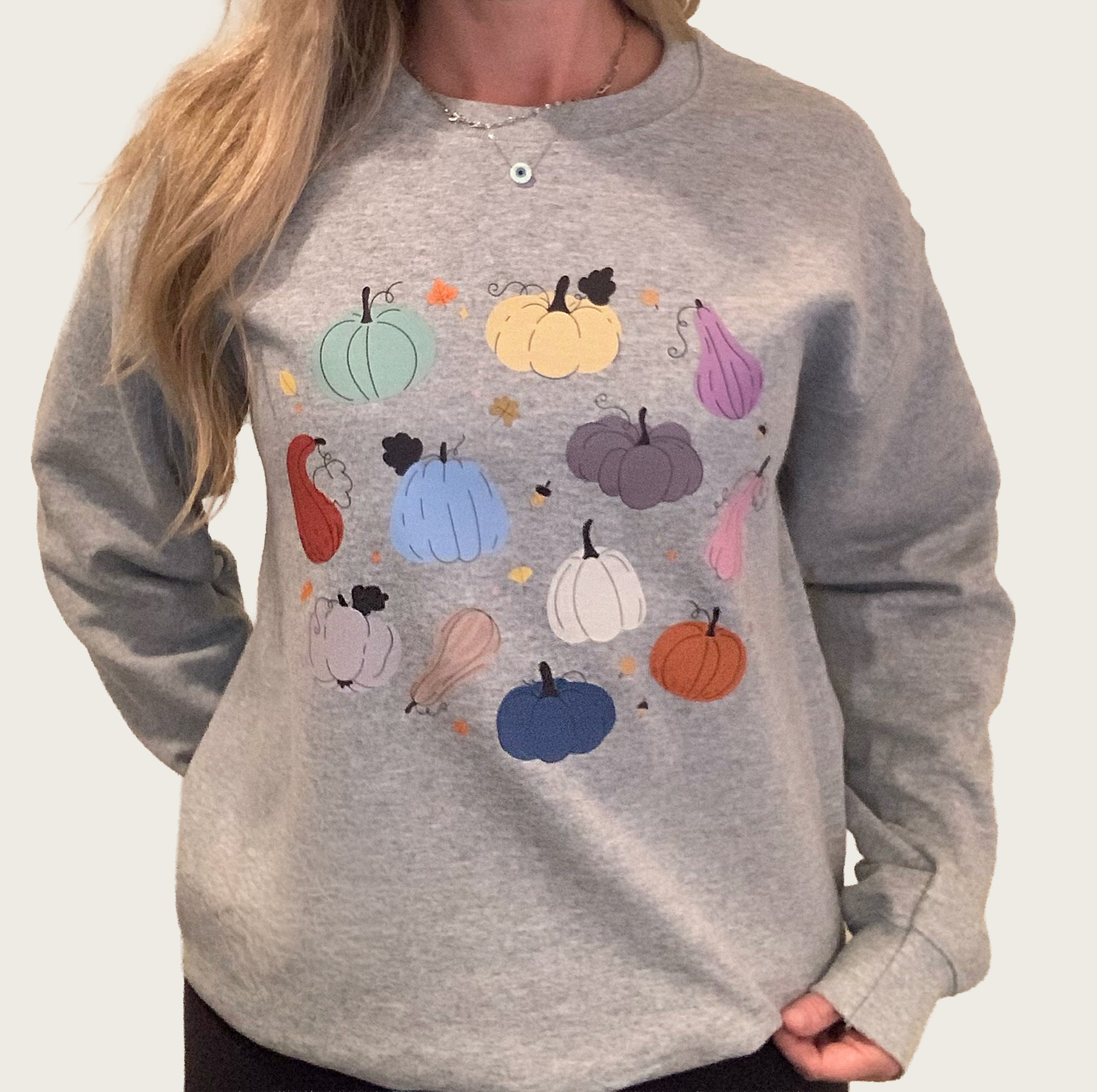 Eras Pumpkins Sweatshirt - Fall Gray
