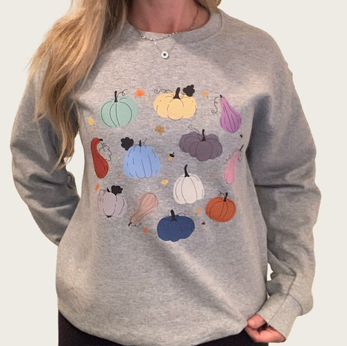 Eras Pumpkins Sweatshirt - Fall Gray