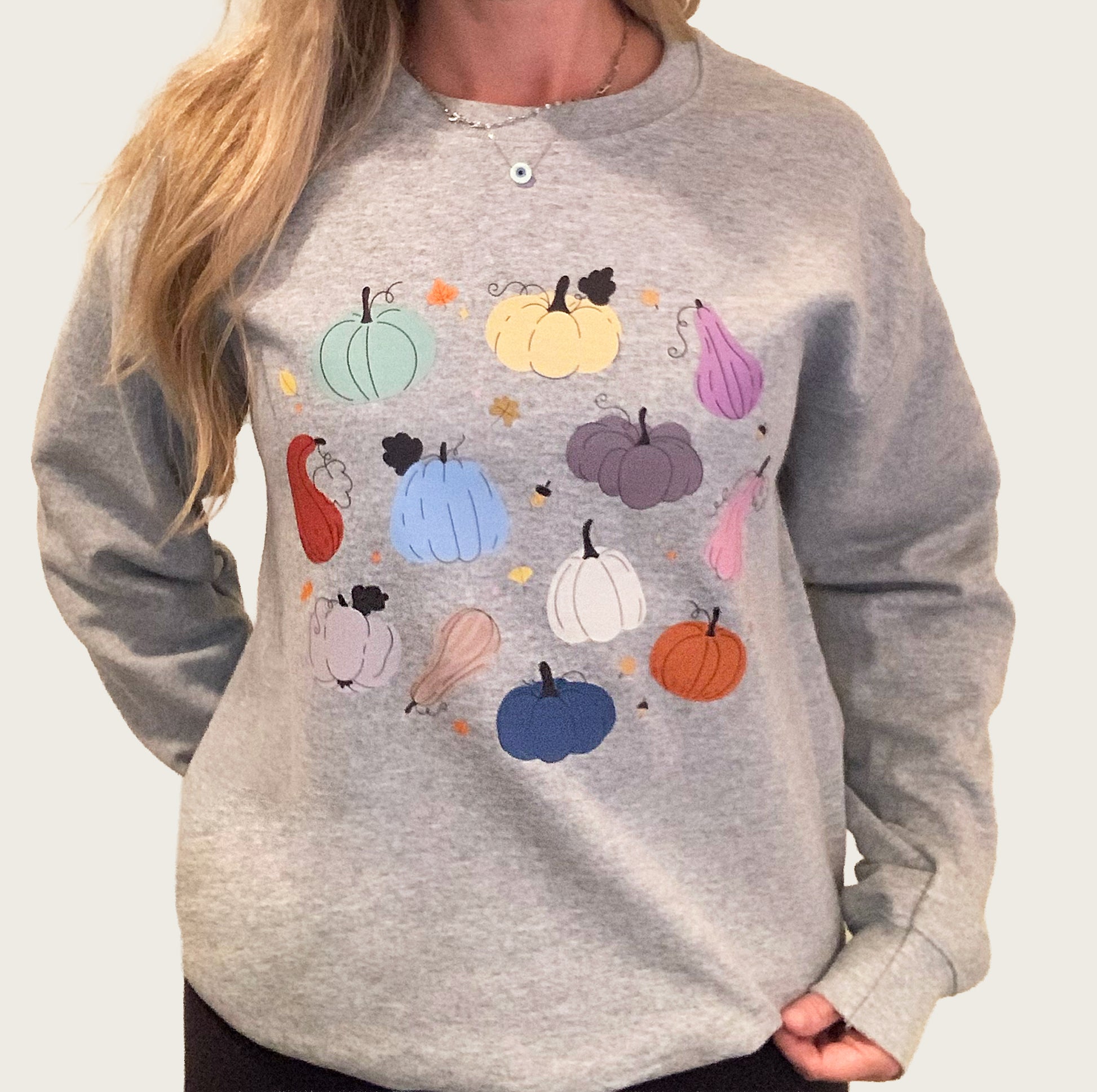 Eras Pumpkins Sweatshirt - Fall Gray