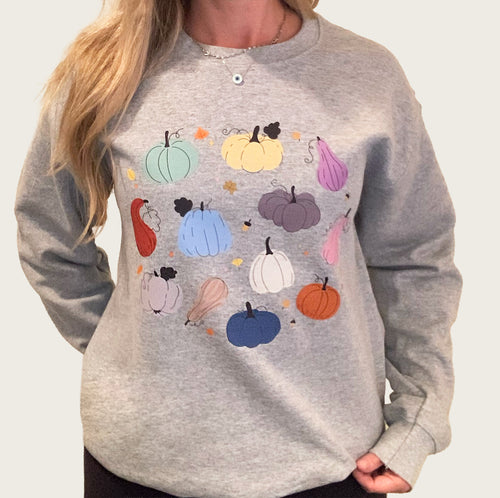 Eras Pumpkins Sweatshirt - Fall Gray