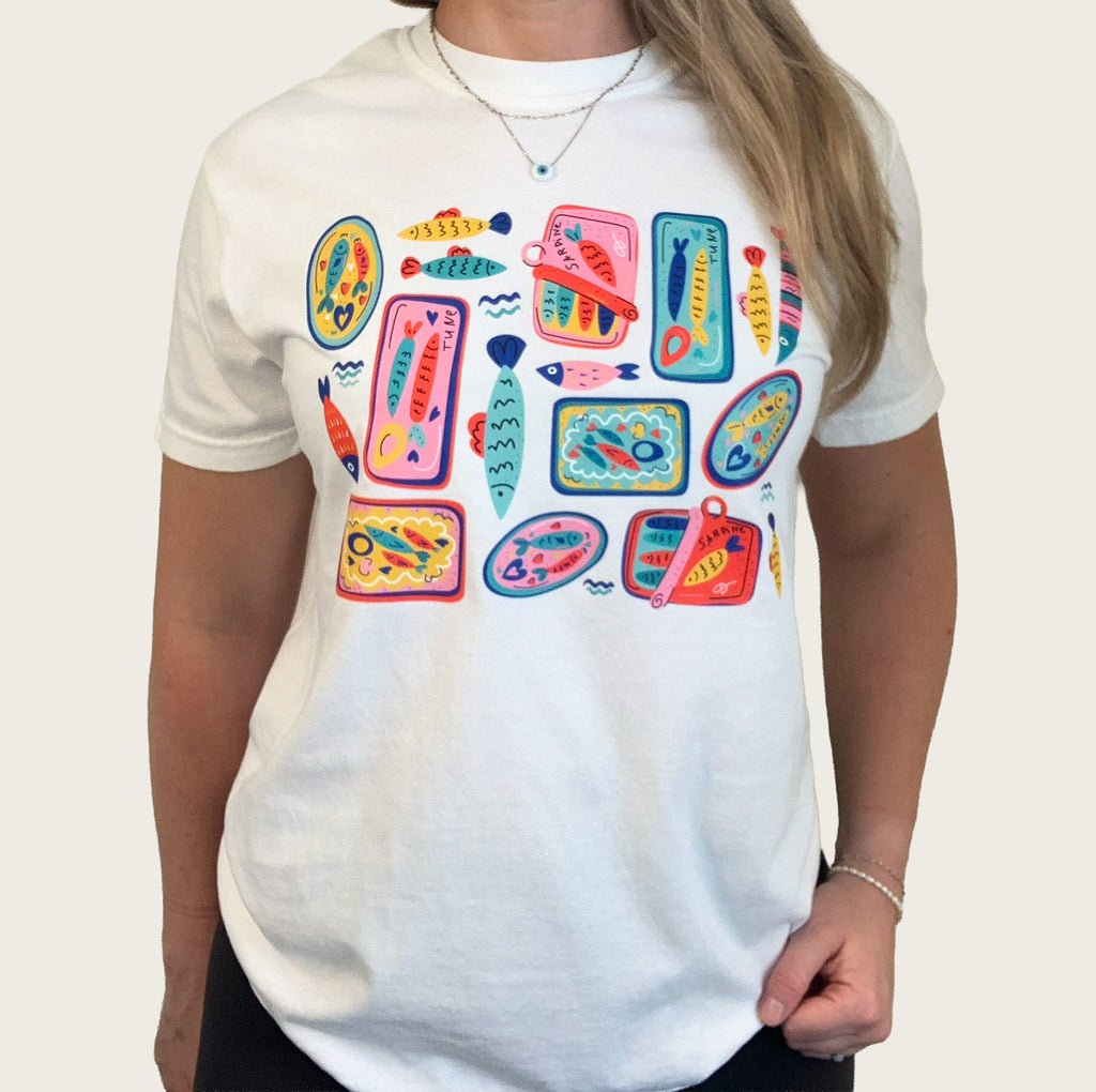 Colorful Sardines - White T-shirt