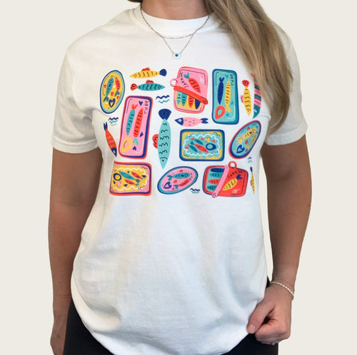 Colorful Sardines - White T-shirt
